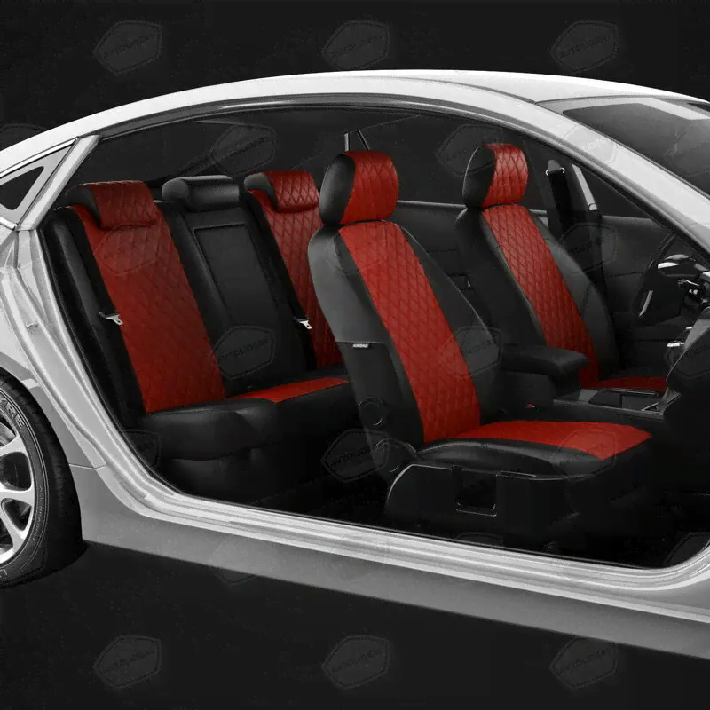 Модельные чехлы соты Экокожа Черный Audi А1 1 8X 2010-2020 Автолидер AU01-0000-EC05-ST-blu