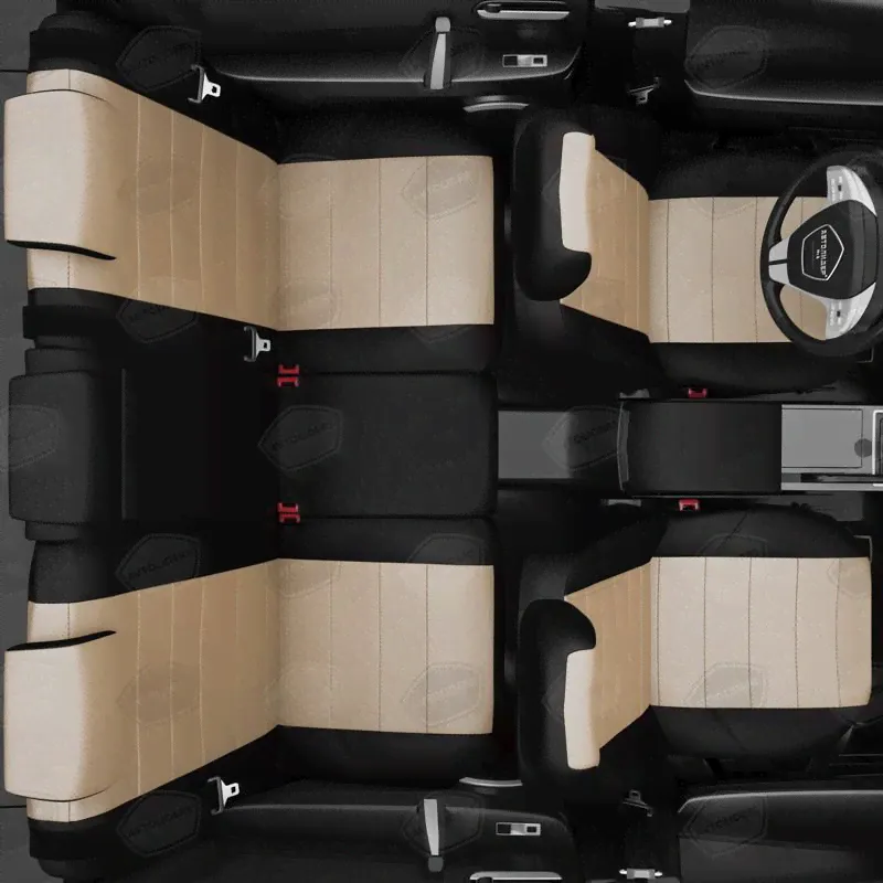 Модельные чехлы соты Экокожа Черный Audi А1 1 8X 2010-2020 Автолидер AU01-0000-EC04-ST-bge-2