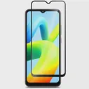 Защитное стекло на Xiaomi Redmi A1/A1+ (Ксиоми Редми А1/А1+) на экран, тонкое, прозрачное с черной рамкой полноэкранное Full Glue, Miuko